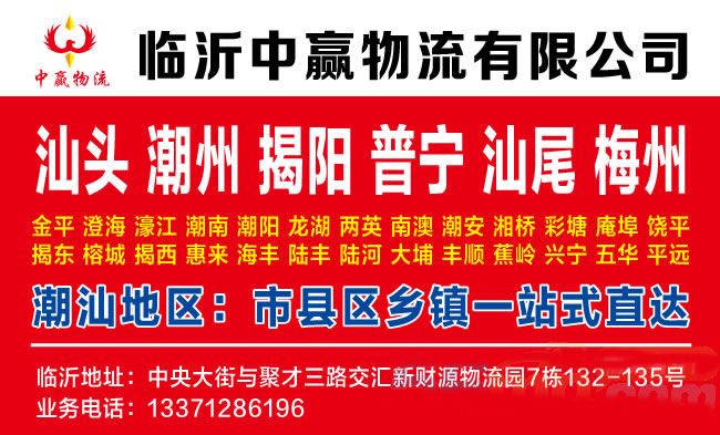 临沂到阳江物流公司-临沂中赢物流